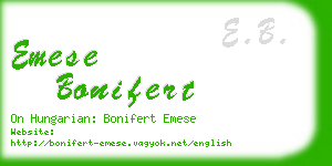 emese bonifert business card
